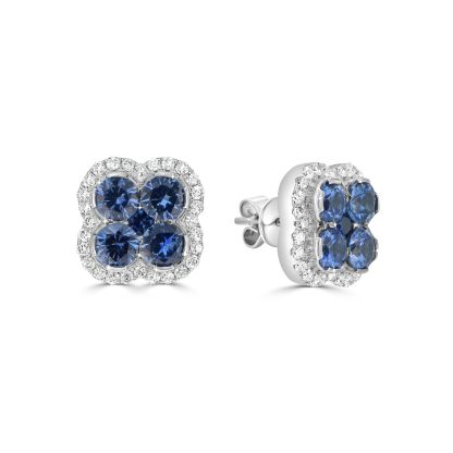 Sapphire and Diamond Earrings