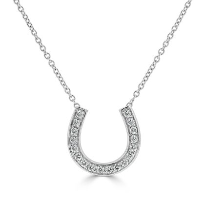 Horseshoe diamond pendant