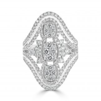 Diamond Claws Set Splendor Dress Ring