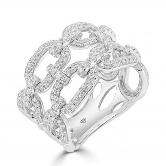 Diamond Pave Set Chain Link Dress Ring
