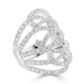 Diamond Claws Set Twirl Dress Ring