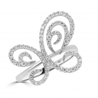 Intricate butterfly ring