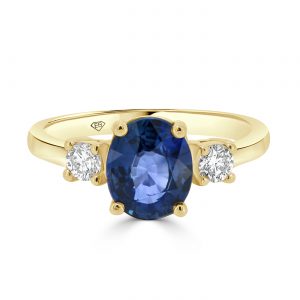 Oval Sapphire Engagement Ring