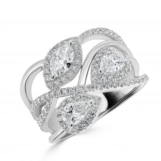 Marquise brilliant and Pear Ring