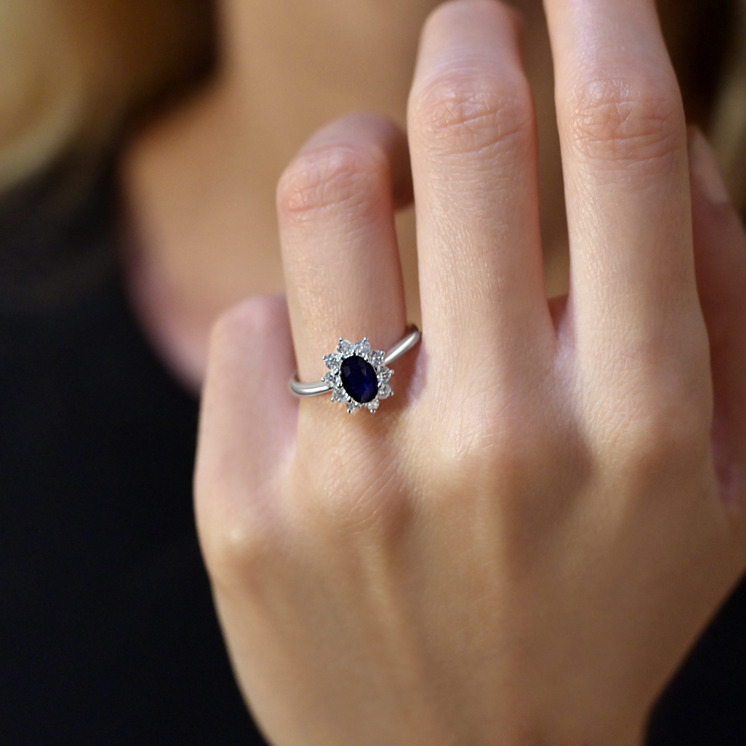 Sapphire engagement ring