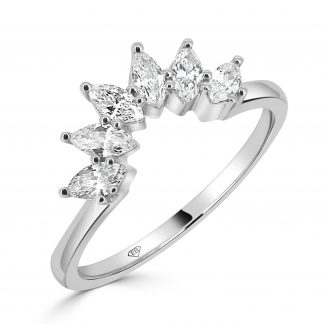 Tiara Wedding Ring With Six Marquise