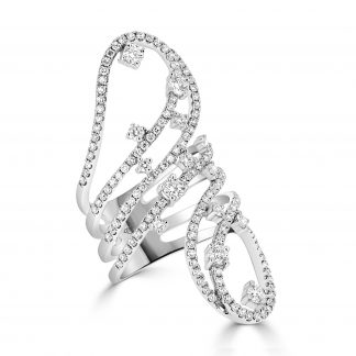 Diamond Claws Set Contrarie Dress Ring
