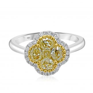 Clover Yellow Diamond Ring