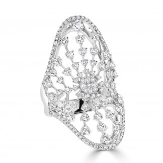 Diamond Claws Set Web Dress Ring