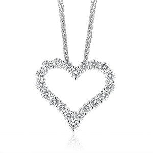 White Gold Heart Pendant