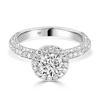 Round Brilliant Halo 0.96 Ct