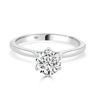 Six Claws Round Solitaire 1.01 Ct