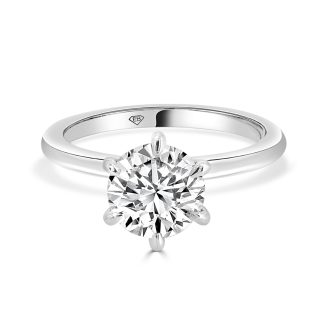 Round Cut Engagement Six Claws Ring 1.50 Ct