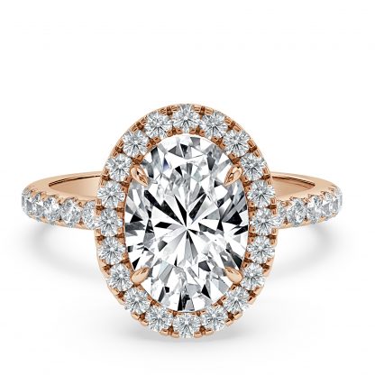 oval halo engagement ring 