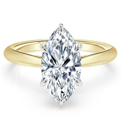 solitare marquise cut engagement ring 