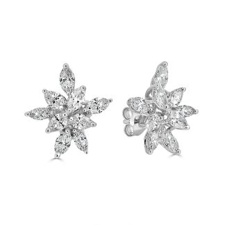 Marquise Diamond Flower EarringsMarquise stud earrings