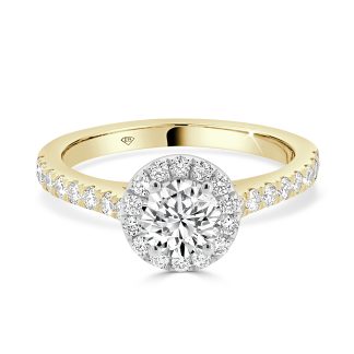 Classic Halo Round Diamond Engagement Ring 0.70round diamond halo engagement ring