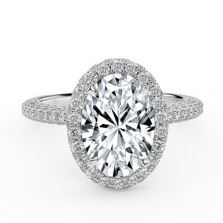 oval halo diamond engagement ring 