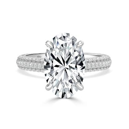 white gold oval engagement ring 