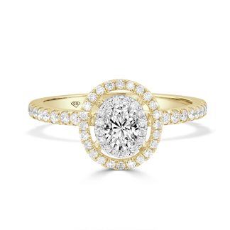 Oval Cut Double Halo Diamond Engagement RingOval cut halo engagement ring