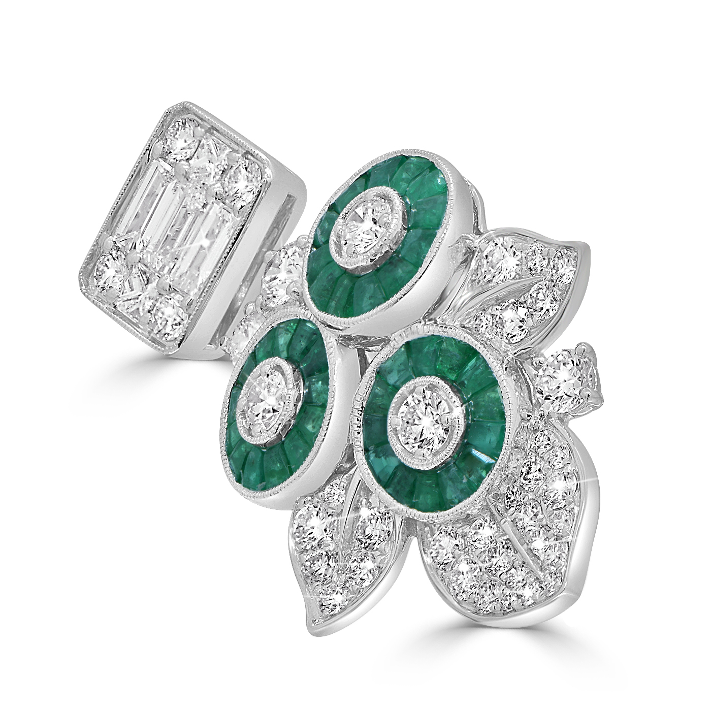 Emerald dress ring