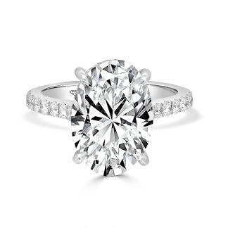 Oval-Cut Lab-Grown Diamond Engagement Ring – 5.08 CaratLAB DIAMOND ENGAGMENT RINGS