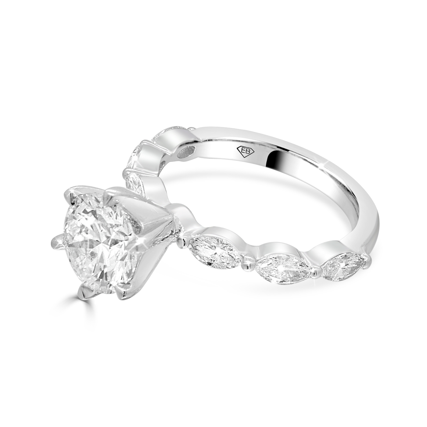 round brilliant cut engagement rings