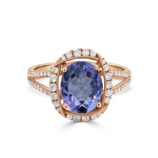 Amethyst Engagement Ring in 18ct Rose GoldAMETHYST ENGAGEMENT RINGS