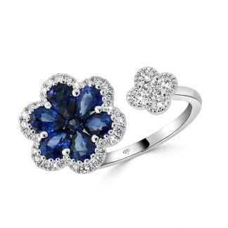 Pear Cut Sapphire Blossom Ringsapphire ring