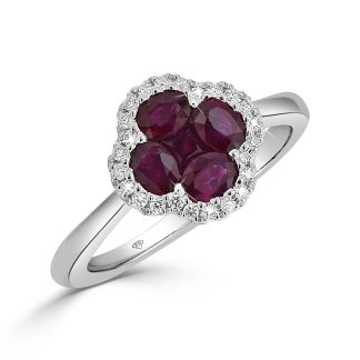 Ruby And Diamond Bloom Ringruby ring