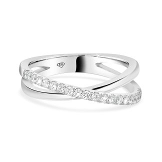 Diamond Criss Cross Dress RingDiamond criss cross dress ring