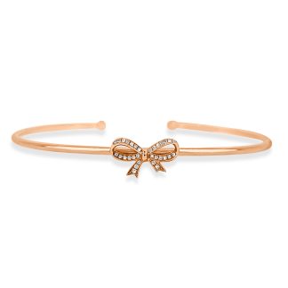 Rose Gold Bow Bangle with DiamondsRose Gold Bangle with Bow Design and Diamonds by Ernesto Buono Fine Jewellery