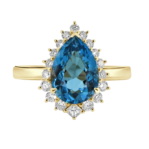 Blue Topaz Engagement RingS