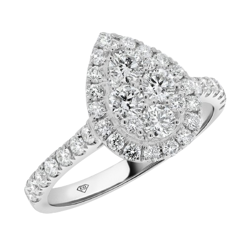 Clustered Engagement Ring