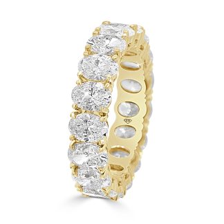 Lab Diamond Eternity Ring in 18kt Yellow GoldLab diamond eternity ring in 18kt yellow gold featuring 5.17ct of oval-cut lab-grown diamonds.