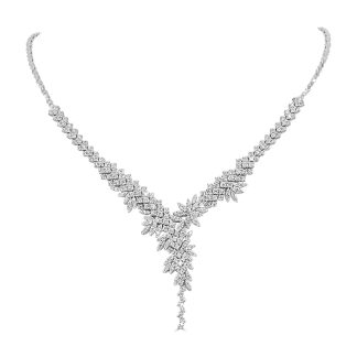 White Gold Diamond NecklaceWhite gold diamond necklace